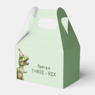 Three-Rex Dinosaur Birthday Party    Green  Favour Box