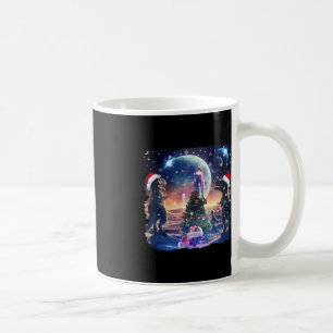 Three Rex Moon 3 Dinos Howling Weird Cursed Christ Coffee Mug