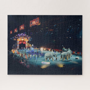 Three Ring Circus Elephants  Arena Jigsaw Puzzle