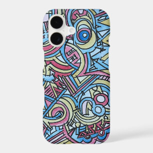 Three Ring Circus-Modern Geometric Watercolor Art