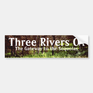 Three Rivers California CA Bumper sticker art