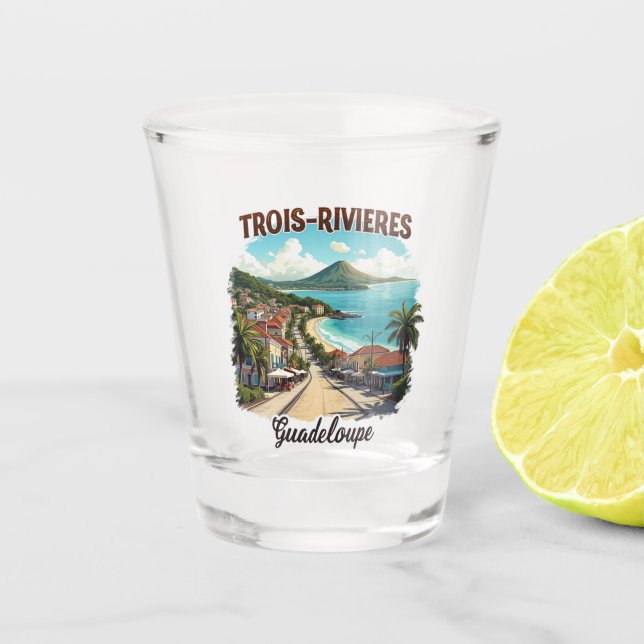 THREE-RIVERS GUADELOUPE SHOT GLASS (Front)