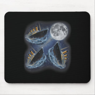 Three Rms Titanic Moon 3 Howling At Moon Funny Wei Mouse Mat