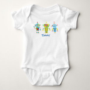 Three Robots Baby Bodysuit