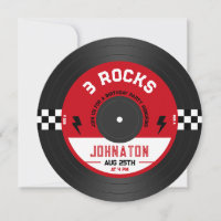 Three Rocks Vinyl Record Rock n Roll 3rd Birthday