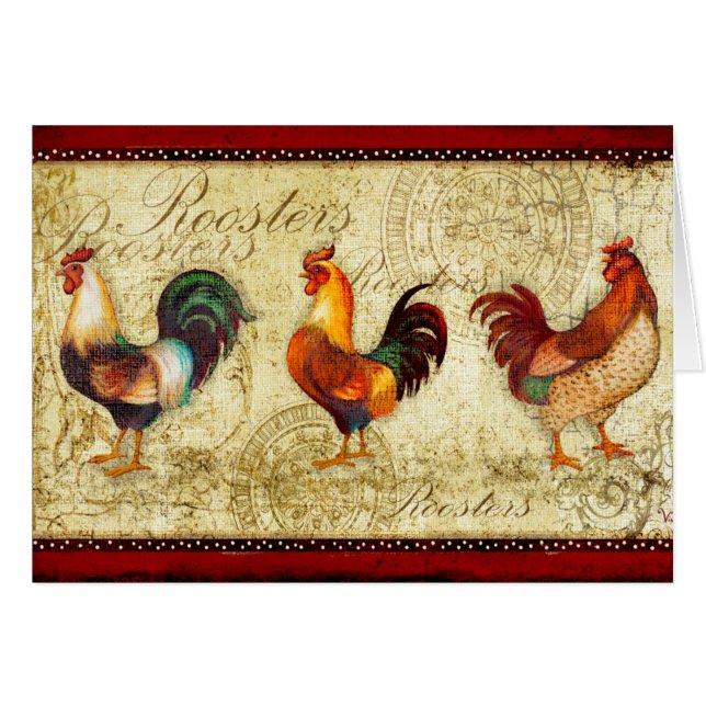 Three Roosters (Front Horizontal)