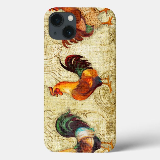 Three Roosters Case-Mate iPhone Case (Back)