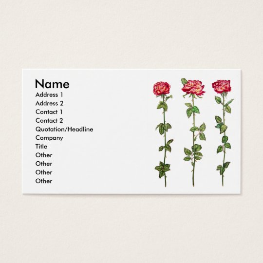 Three Roses Business Card