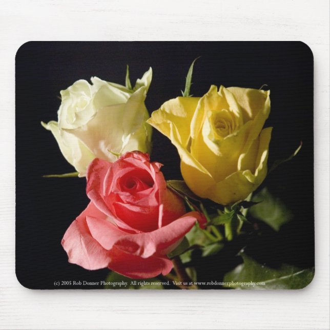 Three roses mouse mat (Front)
