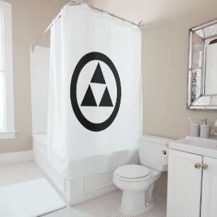 three round scales shower curtain