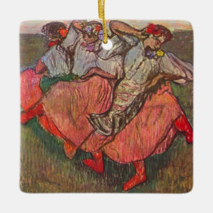 Three Russian Dancers by Edgar Degas Ceramic Ornament