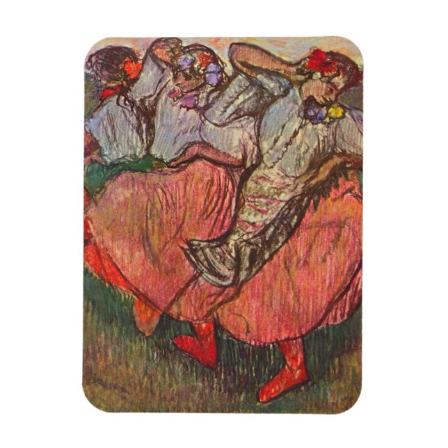 Three Russian Dancers by Edgar Degas Magnet (Vertical)