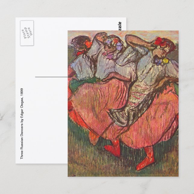 Three Russian Dancers by Edgar Degas Postcard (Front/Back)