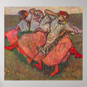 Three Russian Dancers by Edgar Degas Poster