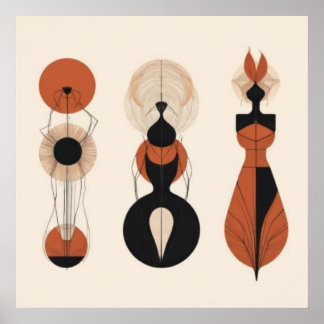 Three Sacred Forms — Geometric Rhythm Poster