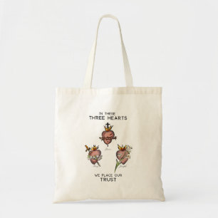Three Sacred Hearts Of Jesus Mary Joseph Jmj Catho Tote Bag