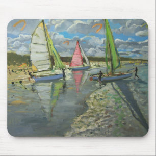 Three Sailboats Bray Dunes France Mouse Mat