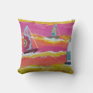 Three Sailboats Cushion