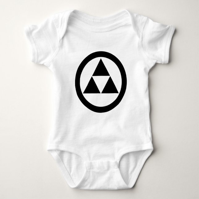 Three scales in circle baby bodysuit (Front)