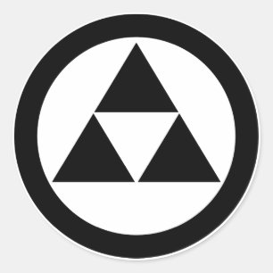 Three scales in circle classic round sticker