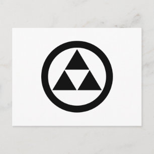 Three scales in circle postcard
