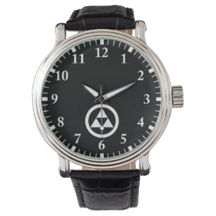 Three scales in circle watch