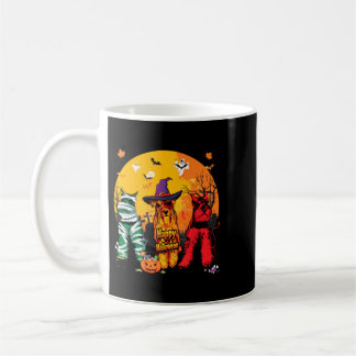 Three Schnauzer Halloween Full Moon Coffee Mug