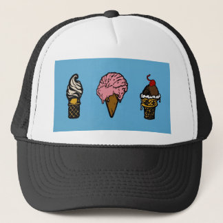 "THREE SCOOPS" TRUCKER HAT