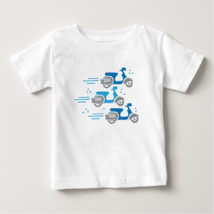 three scooters moped race baby T-Shirt