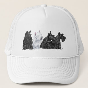 Three Scotties & a Westie Trucker Hat