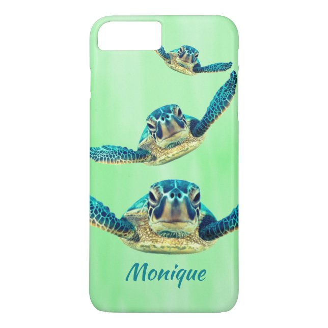 Three Sea Turtles Swimming Case-Mate iPhone Case (Back)