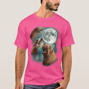 Three Seal Moon 3 Arctic Pinniped Arfing Seal Ocea T-Shirt