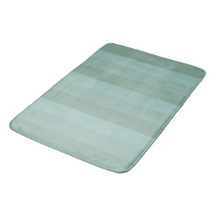 Three Shades of Green Stripes  Bath Mat