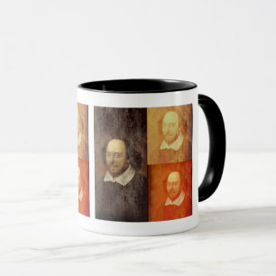 Three Shakespeare Portrait Collage Mug
