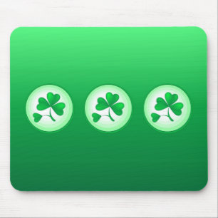 Three Shamrocks Mouse Mat
