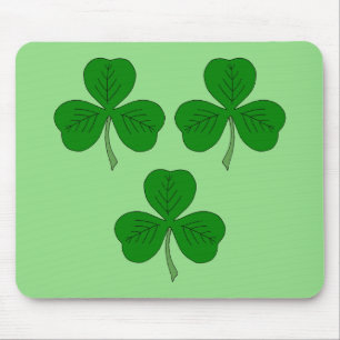 Three Shamrocks Mouse Mat