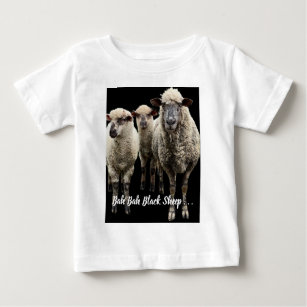 THREE SHEEP PHOTO BACKGROUND BABY T-SHIRT