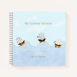 Three Ships at Sea Custom Kid's Journal