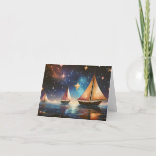Three Ships Sailing Card