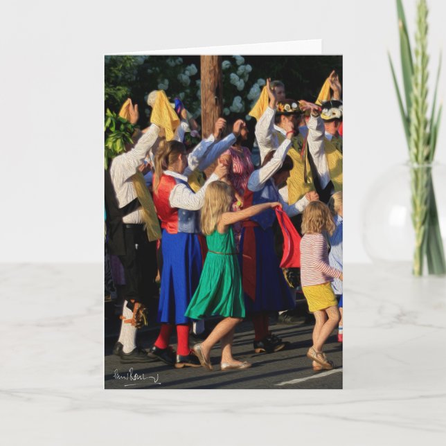 Three Shires Clog & Harthill Morris dance. Holiday Card (Front)