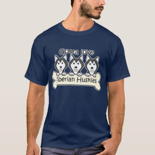 Three Siberian Huskies T-Shirt