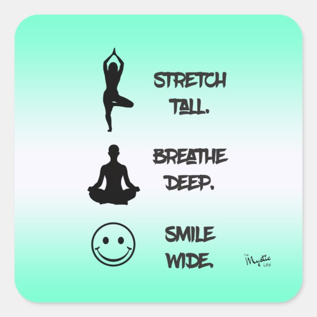 Three Simple Reminders Square Sticker (Front)