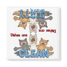 Three Singing Cats Dishwasher Magnet