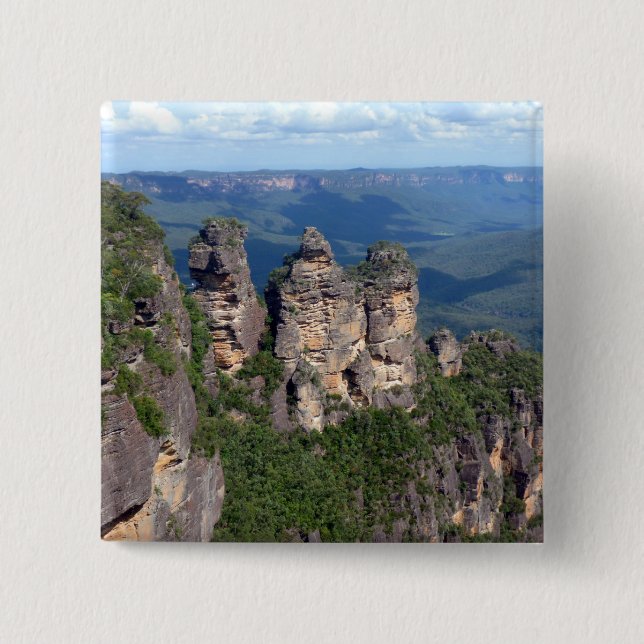 three sisters 15 cm square badge (Front)