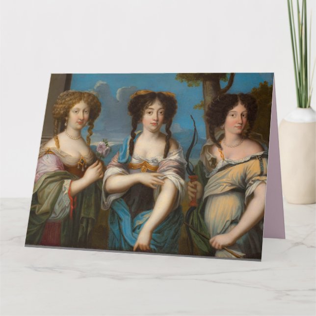 THREE SISTERS BESTIES SISTER GREETING CARD (Front)