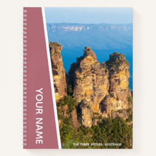 Three Sisters, Blue Mountains Australia, Rose Gold Notebook