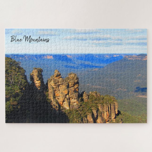 three sisters blue mountains jigsaw puzzle (Horizontal)