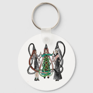 Three Sisters - Celtic witches Key Ring