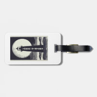 Three Sisters Lighthouse Massachusetts Moon