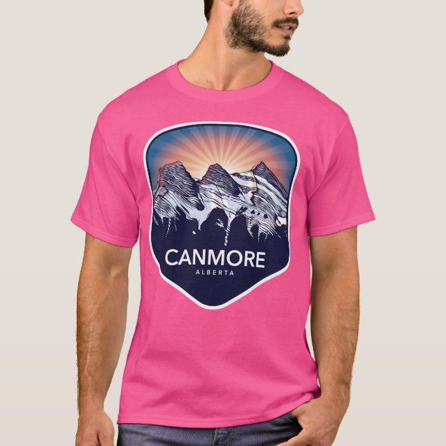 Three Sisters Mountains Canmore Alberta Canada T-Shirt (Front)